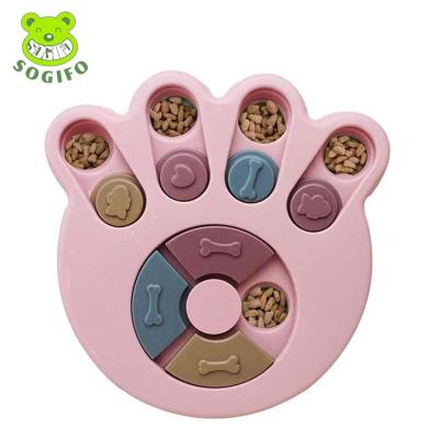 China Automatic Wholesale Plastic Fun Maze Pet Bowl Slow Feeder Anti Clogging Feeder Prevent Bloating Feeding Plastic Dog Pet Food Bowl for sale