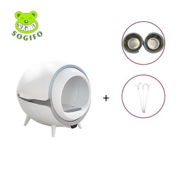 China Sogifo Sustainable Smart Design With App Control Automatic Self-cleaning Cat Litter Box Closed Auto Intelligent Cat Toilet for sale