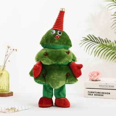 China Custom Stuffed Christmas Plush Toys Can Sing Dance Mini Christmas Tree Christmas Tree With Light for sale