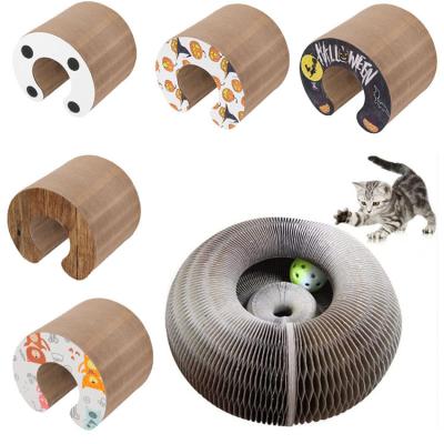 China Viable Magic Organ Toys for Cat Toy Bell Corrugated Scratcher Organ Cat Scratching Board Interactive Grinding Claw for sale