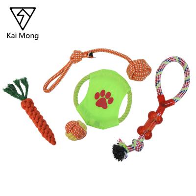 China Durable Cotton Rope Dog Clean Teeth Viable Toy Puppy Pet Chew Toys Superior Material For Small And Medium Pet Dogs Toy Set for sale