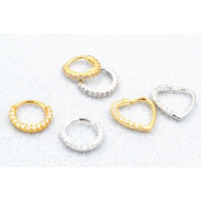 China NEW Fashionable Diath Upper Earring Helix Cartilage Ring Nose Hoop Rings Ear Segment CZ Gems for sale