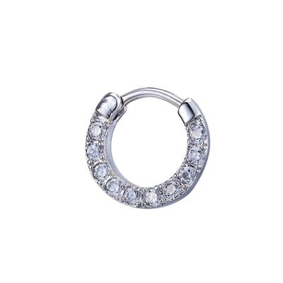 China AMIGATINA FASHIONABLE Ring Septum Clicker Nose/Ear/Nipple Piercing Body Jewelry 16g Shine CZ for sale