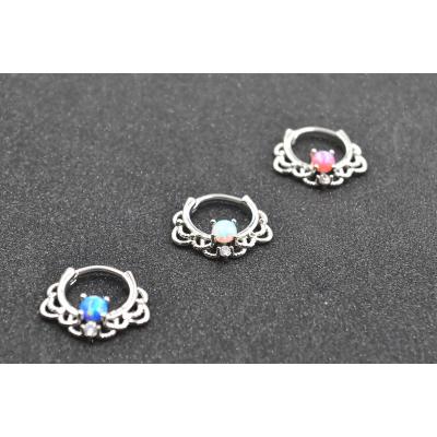 China FASHIONABLE AMIGATINA Body Piercing Top Opal Ring Cartilage Helix Diath Earring Nose Hoop Rings Ear for sale