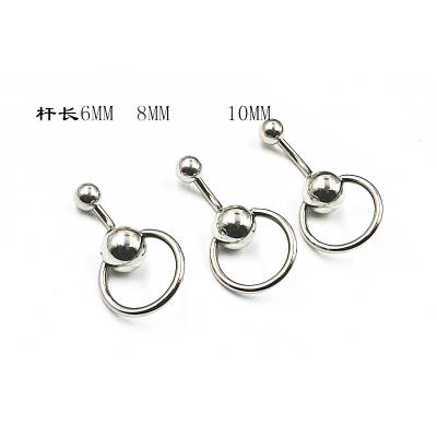 China AMIGATINA FASHIONABLE Navel Button Barbells Surgical Steel Belly Button Rings Body Belly Button Rings 14G Shorts Long Bar for sale