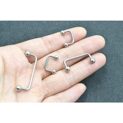 China FASHIONABLE Jewelry Dermal Anchor 14g Body Bar Outdoor Barbells Piercing Sliver 10mm 22mm 30mm Body Piercing Jewelry for sale