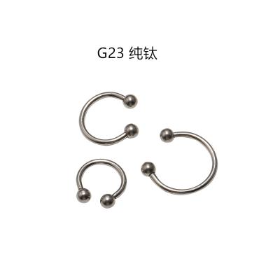 China CLASSIC Titanium Body Jewelry G23 Lip Labret Bar Ear Helix Bar Cartilage Tragus Horseshoes Rings Piercing Jewelry 1.2x6/8/10/12mmx3mm for sale