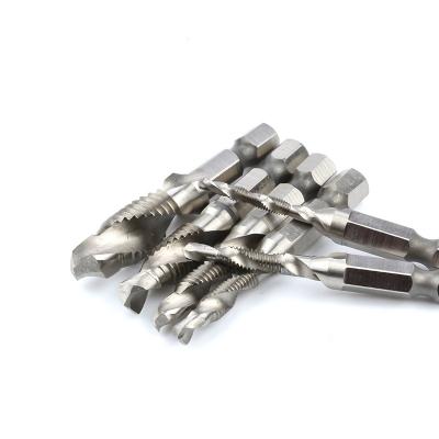 China 6Pcs Metal Cutting Machine Use HSS Combination Drill And Taps Set For Metal Drilling Tapping Milling Cutter for sale