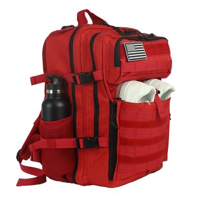 China Wholesale high quality red travel shoe factory outdoor tactical military backpack camping anti-theft storage for sale