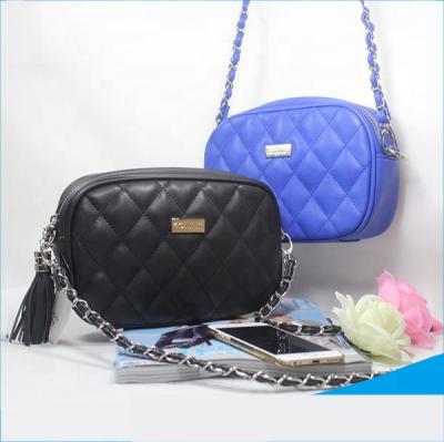 China PU fashion vintage women chain messenger leather cross bady bag for sale