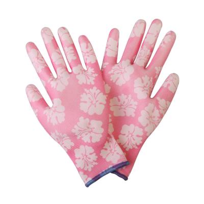 China General Purpose Polyester Gloves PU Palm Coated Electronic Work Gloves Women for sale