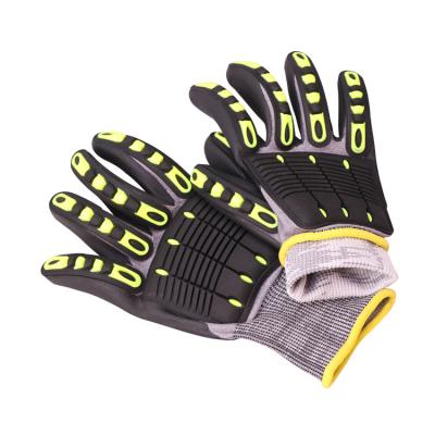 China General Purpose Impact Protective TPR Nitrile Foam Coated Safety Construction Work Gloves Cut Resistant for sale