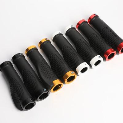 China Durable Bicycle Handlebar Grips hot Selling Colorful Mountain Road Bicycle Handlebar Grips Ergonomic Rubber Bike Handle Bar Grips for sale