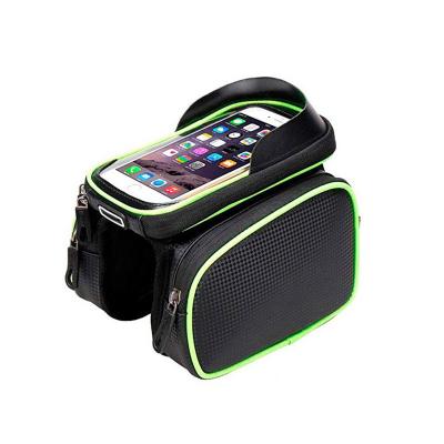 China Outdoor Bicycle Bags Waterproof Bike Handlebar Phone Bag Bicycle Frame Bag Recycling Bags For Phone for sale