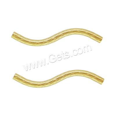 China Inside Brass Wholesale 14k Gold Filled Jewelry Findings Curved Bead 1.5x20mm, Tube Hole: Approx 1.2mm for sale