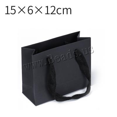 China Chinese supplier rectangle black cardboard gift bag with Nylon Cord 191127143442 for sale