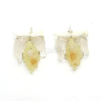 China CLASSIC Bulk Quartz Jewelry Wholesale Natural Crystal Resin Pendants Irregular Silver Color for sale