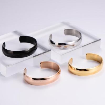 China Hot Jewelry 2022 316 Stainless Steel Cuff Bracelet Matte Donut For Woman for sale