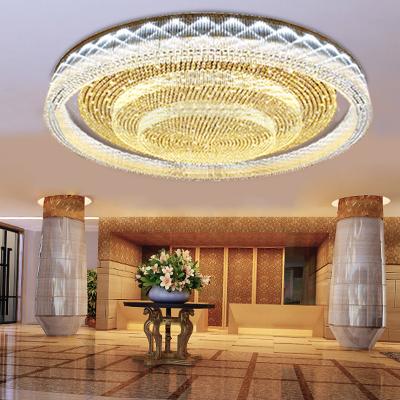 China Art modern crystal lamp box hotel round customization restaurant villa club ceiling non-standard large chandeliers for sale