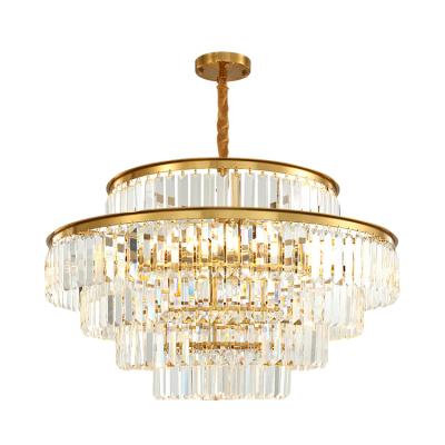 China Nordic Modern Art Decor Living Room Indoor Hotel Lights Gold Hanging Lamp Led Luxury Modern K9 Crystal Chandeliers for sale