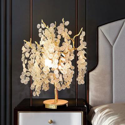 China Modern High Quality Modern Creative Living Room Decor Branches Home Decor Copper Chandelier Bedside Table Lamps Luxury Modern Led Lamps for sale