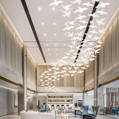 China Villa modern luxury art customization drive wing hotel lobby combination engineering smart chandeliers for sale