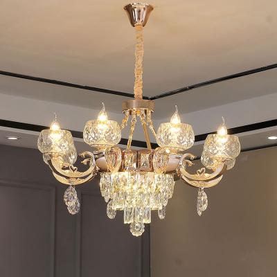 China Vintage Modern European Hotel Pendant Lighting Led Art Classic Dining Modern Linear Chandeliers Crystal Baccarat for sale