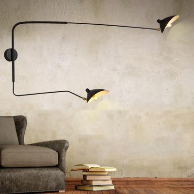 China Bedroom Industrial Creative Rotatable Living Room LED Wall Sconce Wall Lamp Modern Indoor Swing Arm Wall Light for sale