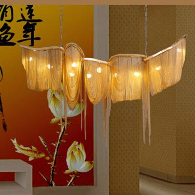 China Modern Aluminum Chain Personality Atmosphere Luxury Customization Originality Artistic Fringed Modern Tassel Chandelier for sale