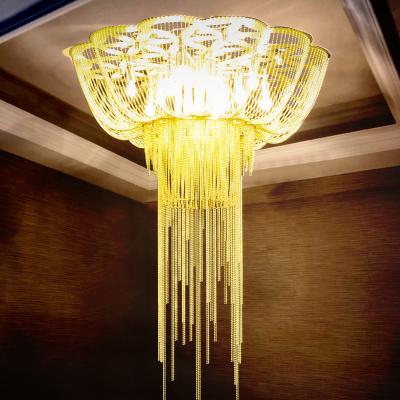 China Modern post-modern aluminum chain personality customization originality artistic fringed tassel chandelier for sale