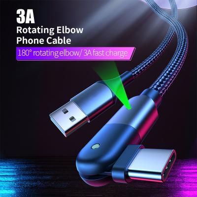 China GloryMark Data Transfer 180 Degree Wrapping Style Rotates Type-C Data Cable Cord Charging USBC Cable For Phone for sale