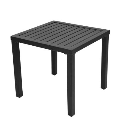 China High Quality Modern Black Metal Square Outdoor Patio Table for sale