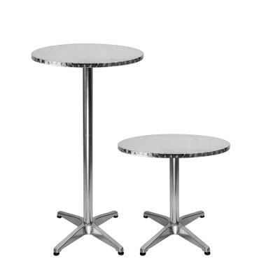 China Modern High Quality Height Bar Adjustable 60cm Round Aluminum Outdoor Table for sale