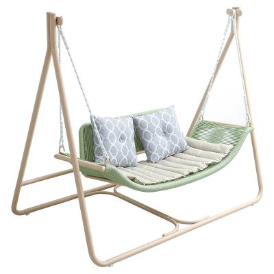 China Modern Outdoor Outdoor Swing Garden Double Swing Chair Yard Hanging Swing Chair for sale