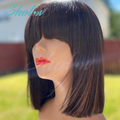 China Natural Lace Bob Wigs For Black Women Short Wave Hair Bob Wigs Human Hair Hd Full Lace Virgin Silky Straight Front Wig Vendor Raw Brazilian for sale