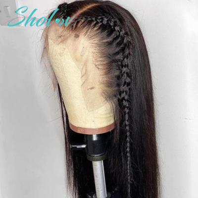 China Silky Straight Wave 150 180 Density 13X6 Raw Unprocessed Cuticle Aligned Lace Wig For Women 100% Cambodian Virgin Human Hair Lace Front Wigs for sale