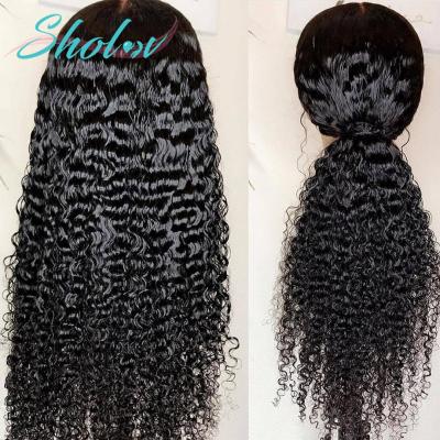 China Double Weft Curly Human Hair 100% Transparent Swiss Curl Full Lace Wig Bleached Virgin Remy Indian Hair Wig Deep Wave Cuticle Aligned Knots for sale