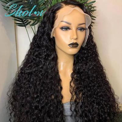 China Curly Curl Customize Wig Vendors Wholesale Virgin Human Hair Lace Front Wig 13*4 Deep Wave Virgin Human Hair Natural Raw Indian Human Hair Deep Wave for sale