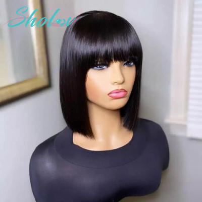 China Wholesale Straight Hair Bob Raw Indian Wigs Front Closure Short Bob Wig Silky Straight Lace Wave Sholov Bob Wigs Indian Human Hair for sale