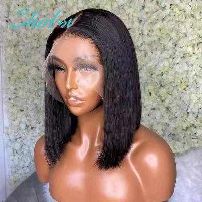 China Silky Straight Wave Fashion Design Wholesale Straight Hair Bob Peruvian Wigs Front Closure Short Bob Peruvian Hair Lace Wig 8 Inches for sale