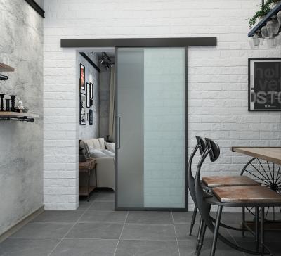 China modern steel frame door internal glass panels, steel frame black glass doors, glass barn doors for sale