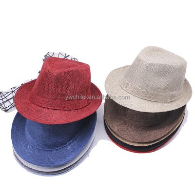 China Classic Image Trilby Short Brim 100% Cotton Twill Fedora Hat for sale