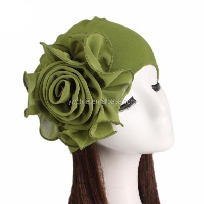 China Women's Flower Chemo Beanie Head Wrap Hat For Cancer MZ913 for sale