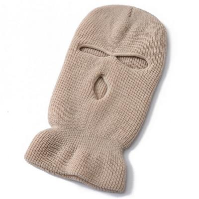 China COMMON 3-Hole Ski Mask Knitted Face Cover Full Winter Balaclava Face Mask HAT for sale