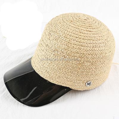 China Picture Kentucky Derby Casual Look Straw Visor Summer Beach Equestrian Hat for sale