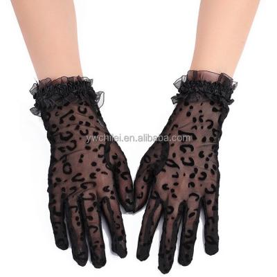 China Half Fingerless Wrist Length Plain PU Leather Punk Gloves for sale