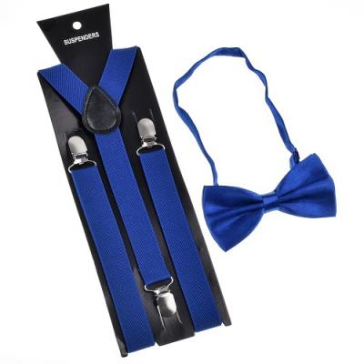 China Bowtie Suspender Set X-back suspenders for men with elastic bow tie 1