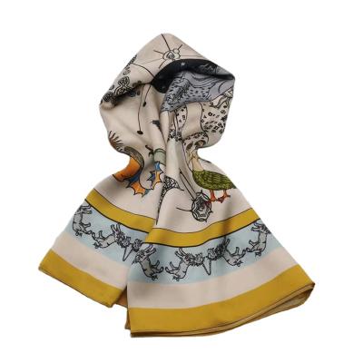 China Square Customized Lady Silk Satin Scarf New Design Square 90*90 Women Gift Spring Winter for sale