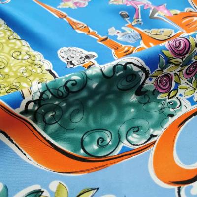 China Eco-friendly ladies silk print scarf gift for women, printing silk twill square scarf for sale