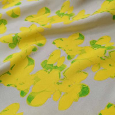 China Simple digital printing 100% pure silk douppion dupioni silk fabric for sale